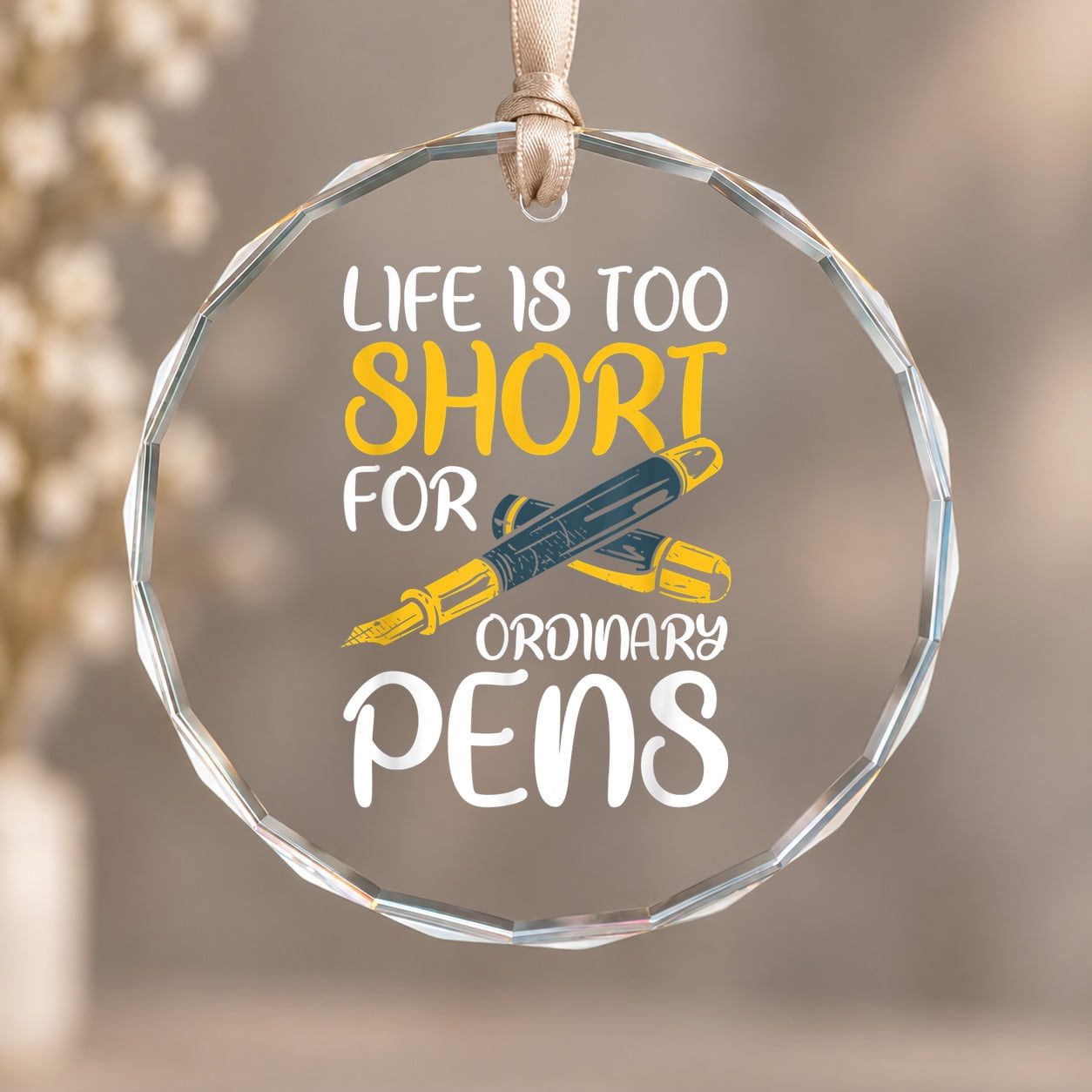Fountain Pen Writing Handwriting Penmanship Calligraphy Theme Ornament ...