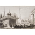 thumbnail image 1 of Fountain & Square of St. Sophia Istambul Turkey. Engraved by T. Higham After W. H. Bartlett Poster Print, Large - 34 x 22, 1 of 1