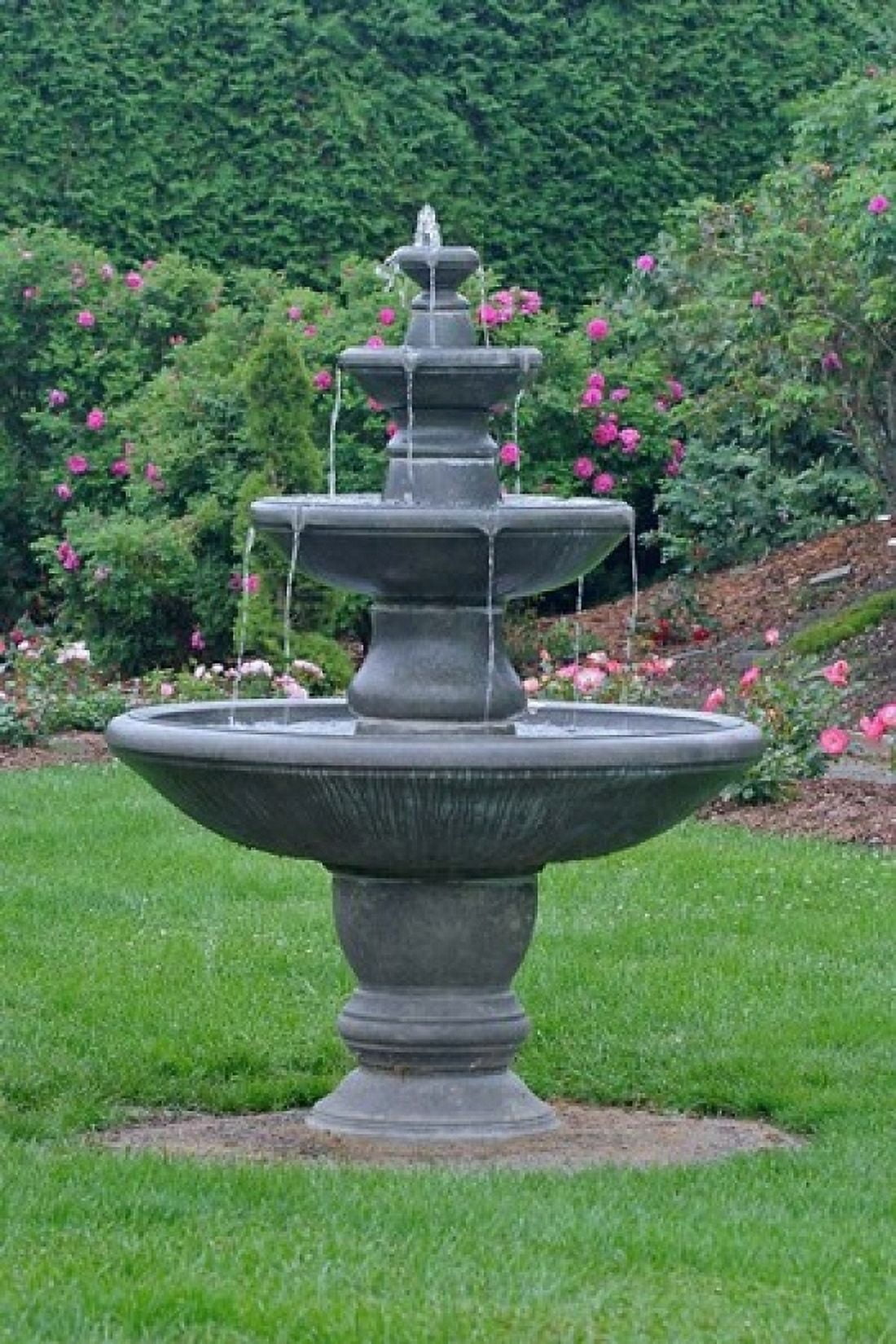 Fountain at KIngsbrae Garden Canvas Art - Susan Pease DanitaDelimont (24 x 36)
