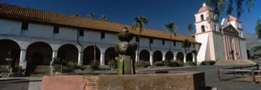 Fountain at a church Mission Santa Barbara Santa Barbara California USA Canvas Art - Panoramic Images (18 x 7)