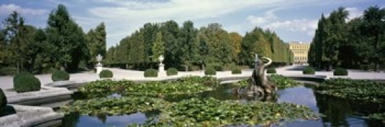 Fountain at a palace Schonbrunn Palace Vienna Austria Canvas Art - Panoramic Images (36 x 12)