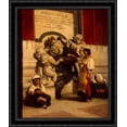 thumbnail image 1 of Fountain by St Peters Basilica in Rome 28x34 Large Black Ornate Wood Framed Canvas Art by Leon Bonnat, 1 of 2