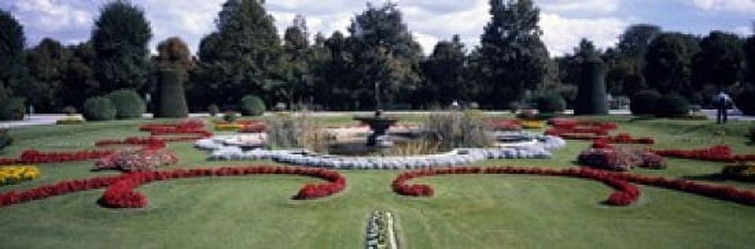 Fountain in a garden Belvedere Garden Vienna Austria Canvas Art - Panoramic Images (18 x 6)