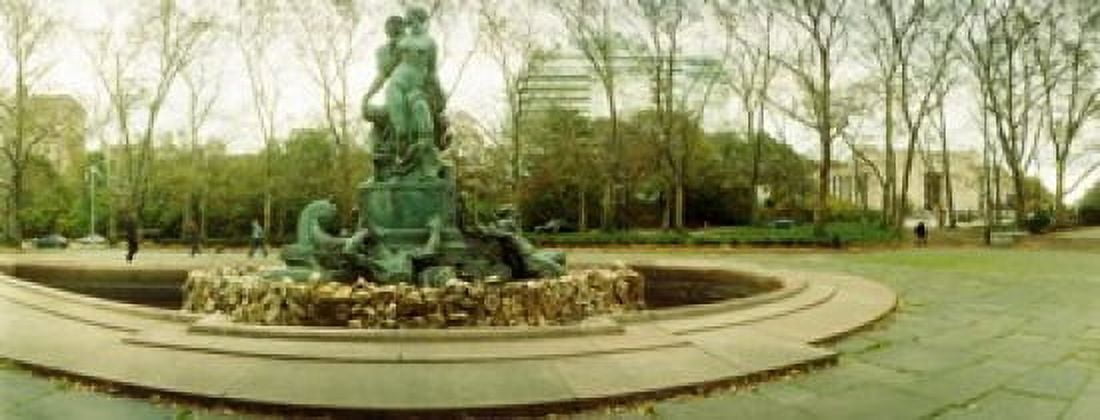 Fountain in a park Bailey Fountain Grand Army Plaza Brooklyn New York City New York State USA Canvas Art - Panoramic Images (15 x 6)