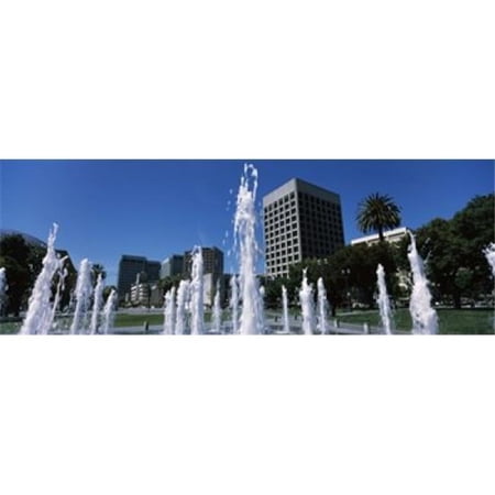 Fountain in a park Plaza De Cesar Chavez Downtown San Jose San Jose Santa Clara County California USA Poster Print by - 36 x 12