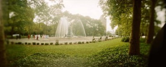 Fountain in a park Prospect Park Brooklyn New York City New York State USA Canvas Art - Panoramic Images (30 x 13)
