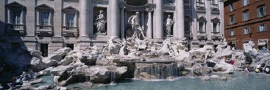 Fountain in front of a building Trevi Fountain Rome Italy Canvas Art - Panoramic Images (18 x 6)