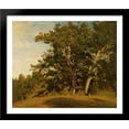 thumbnail image 1 of Fountainebleau With Georges d'Apremont 32x28 Large Black Wood Framed Print Art by Camille Corot, 1 of 2