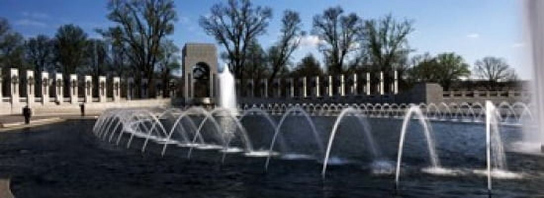 Fountains at a war memorial National World War II Memorial Washington DC USA Canvas Art - Panoramic Images (18 x 7)