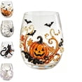 thumbnail image 1 of Fountwell 3D Halloween Goblet Set Gothic Pumpkin Skull Ghost Glass for Home Bar Decor Gift, 1 of 9