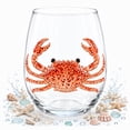 thumbnail image 1 of Fountwell Artisanal Blue Ringed Octopus Glass 12oz 2D Ocean Animal Drinkware Novelty Cocktail Glass Gift, 1 of 7