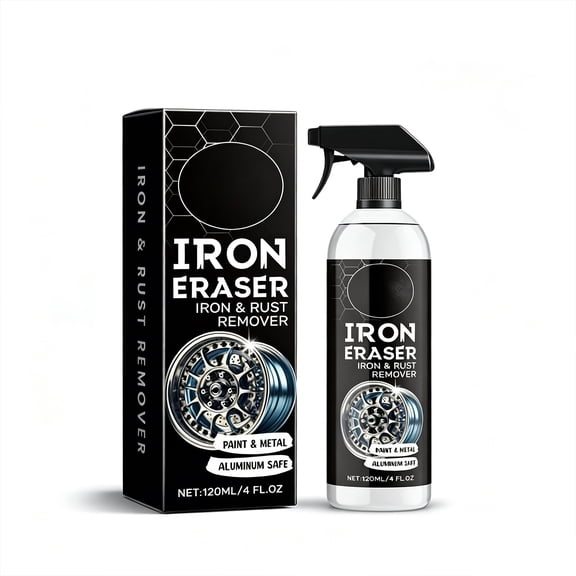 Fountwell Car Rust Remover Spray – Iron Remover for Paint, Metal & Wheels, Safe for Aluminum, 120ml Bottle