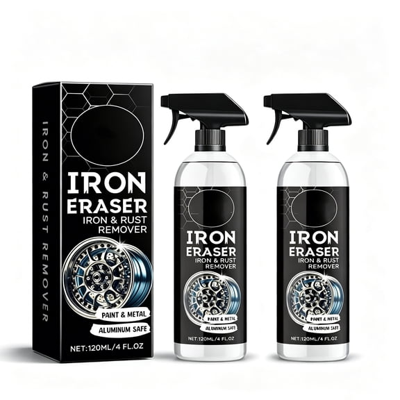 Fountwell Car Rust Remover Spray – Iron Remover for Paint, Metal & Wheels, Safe for Aluminum, 120ml Bottle