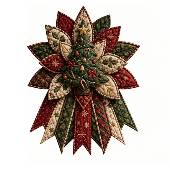 Fountwell Christmas Quilted Door Hanging Kit DIY Sewing Patchwork Decor Craft Gift for Adults