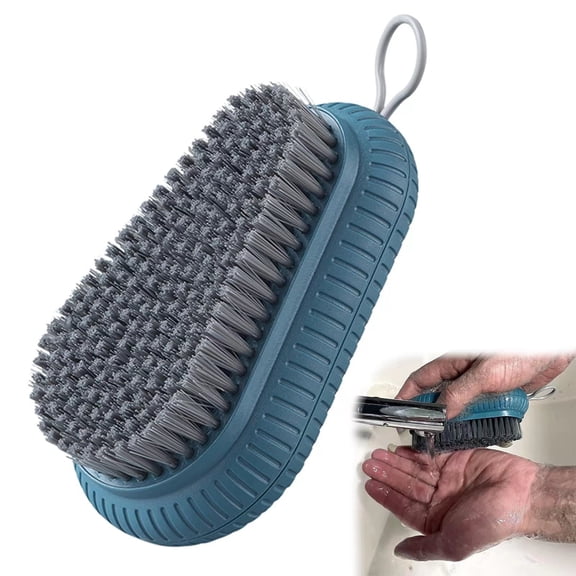 Fountwell Heavy Duty Nail Brush with Stiff Bristles for Men Mechanics Garage Workshop Cleaning