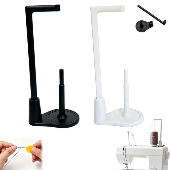 Fountwell Sewing Thread Spool Holder Large Capacity Anti-Tangle Stand Rack for Universal Sewing Machine White