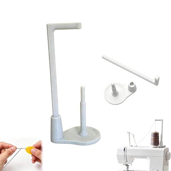 Fountwell Sewing Thread Spool Holder Large Capacity Anti-Tangle Stand Rack for Universal Sewing Machine White