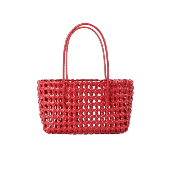 Fountwell Woven Handbags for Women, Summer Beach Tote Bag – Small Shoulder Bag, Handmade Top Handle