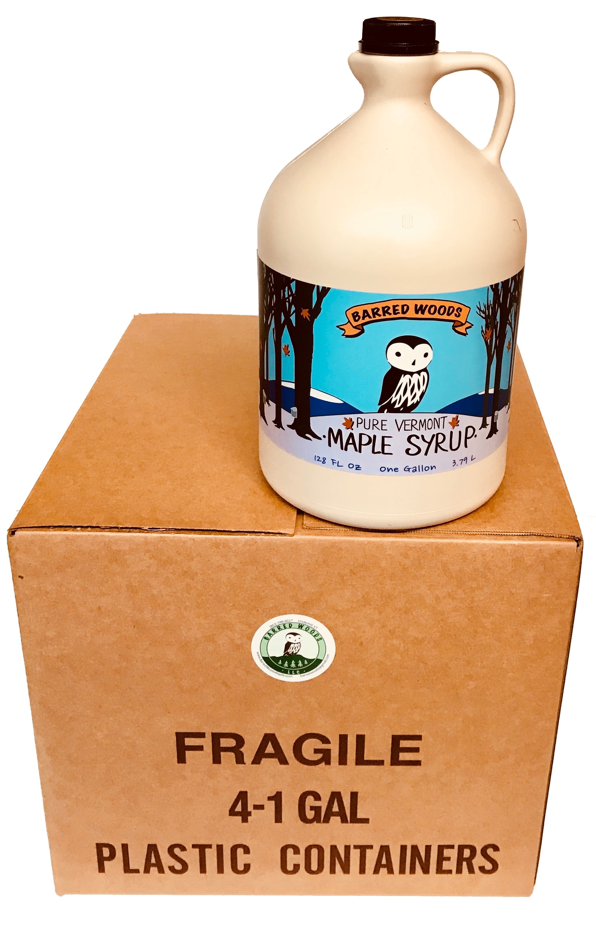 Four 1 Gallon Jugs of 100% Pure Vermont Maple Syrup - Grade A Amber