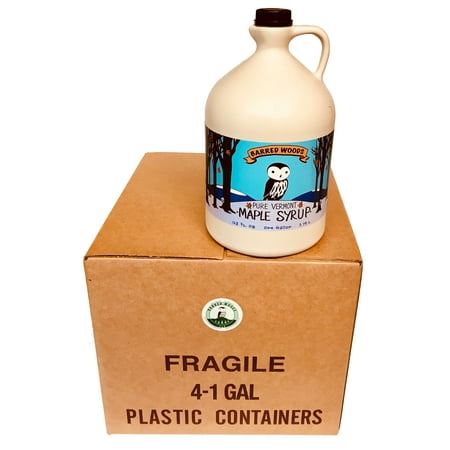 Four 1 Gallon Jugs of Pure Vermont Maple Syrup - Grade A Dark Robust (Former Grade B)