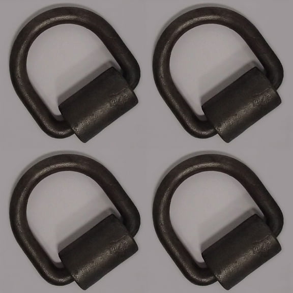 RAParts Four (4) 1/2" Weld-On D-Rings Made For Tie Down Lashing Ratchet Flatbed Truck Trailer Cargo Strap