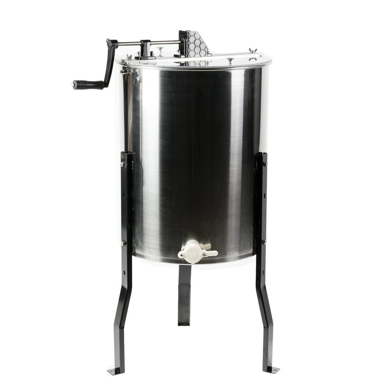VIVO Stainless Steel 4-Frame Honey Extractor BEE-V004B with Clear
