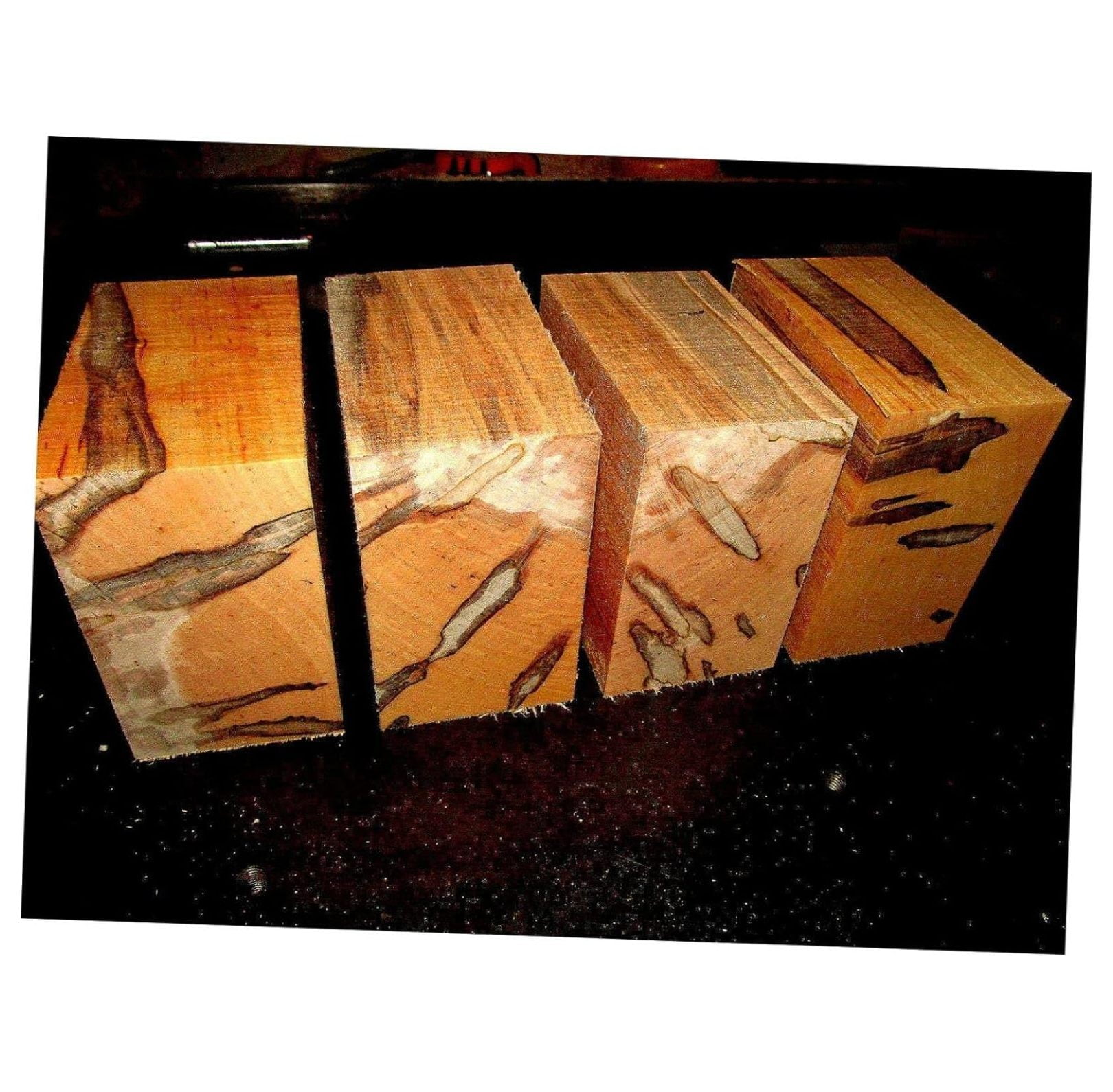 Four (4) Ambrosia Maple Bowl Blanks Lumber Wood Lathe Carve 6 X 6 X 3" Suitable Wood Pieces for