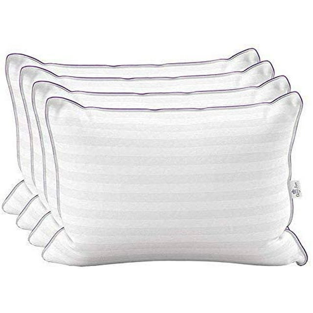 Four (4) Pack Pillows Luxury Synthetic Down Alternative Pillows