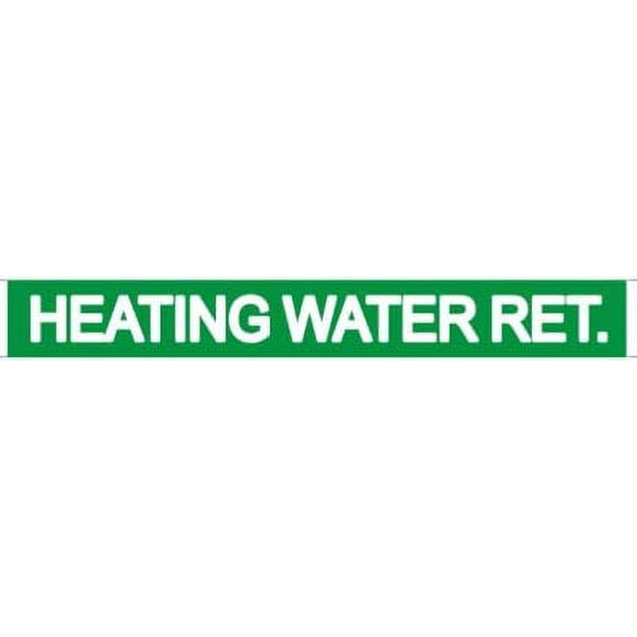 Four (4) Set of 5 PCS - Pipe Marking- Heating Water Return (Sticker, Green, 1X8)(ref-2022-4)