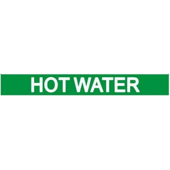 Four (4) Set of 5 PCS - Pipe Marking- Hot Water (Sticker, Green, 1X8)(ref-2022-4)
