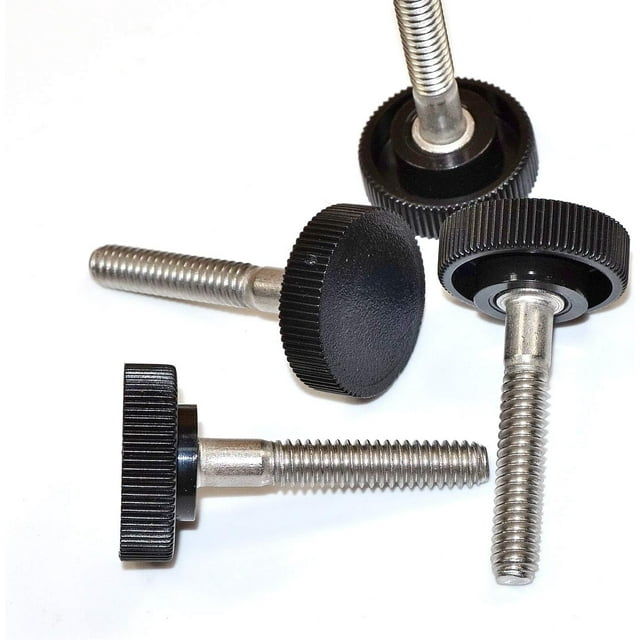 Four (4) Thumb Screws 1/420 X 11/2" Long Stainless Steel 1" Round