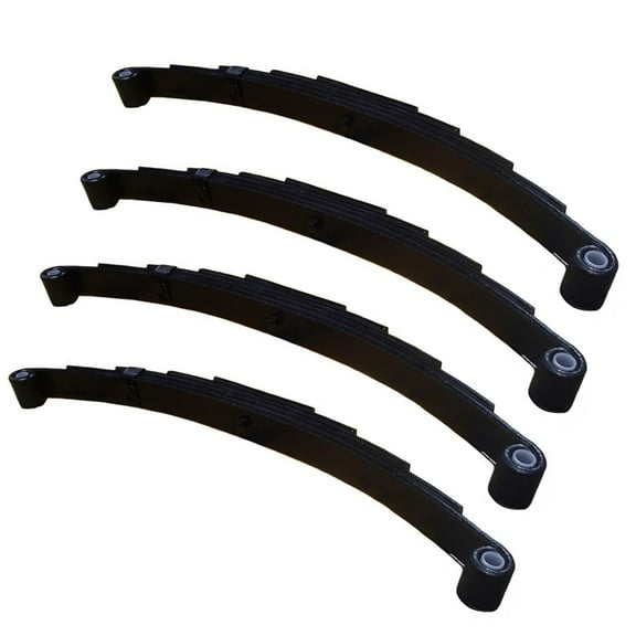 Four (4) Trailer Leaf Springs 5 Leaf Double Eye, 3000lbs Capacity, For 5,200 lb. - 6,000 lb. Axles