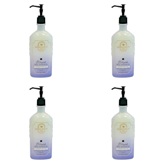 Four 4x (4)Bath & Body Works Aromatherapy Steeped Relaxation + Tea Lotion (6.5 Oz)