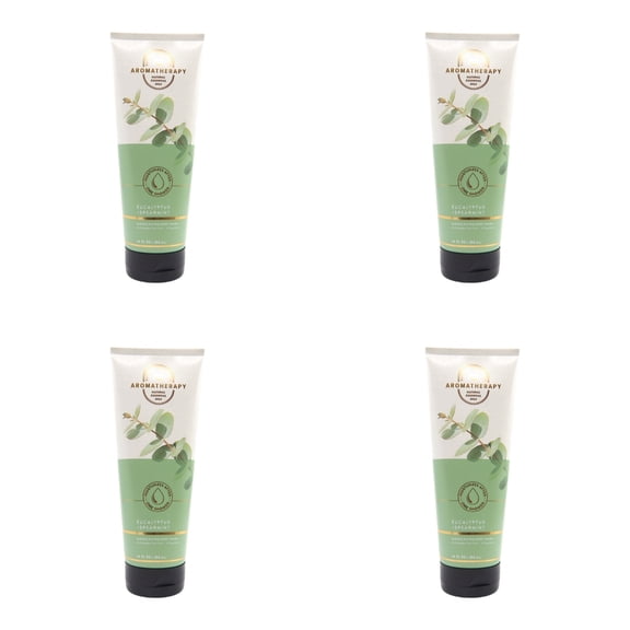 Four 4x (4)Bath and Body Works Aromatherapy Eucalyptus + Spearmint Body Wash (10 FL OZ / 296 mL)