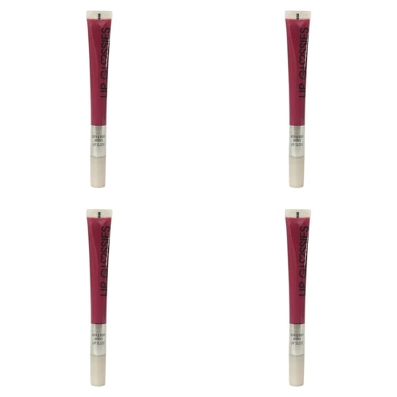 Four 4x (4)Bath and Body Works Boldly Pink Lip Glossies Gloss (0.34 fl oz)