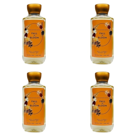 Four 4x (4)Bath and Body Works FALL in BLOOM Shower Gel Wash (10 FL OZ)