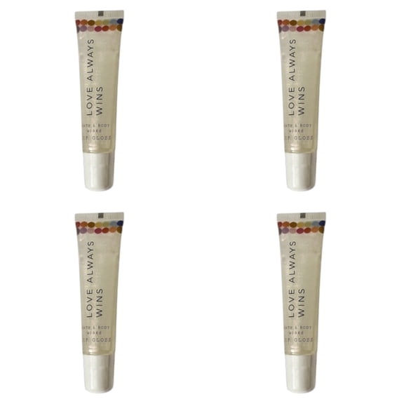 Four 4x (4)Bath and Body Works Love Always Wins Lip Gloss (0.47 fl oz / 14 mL)