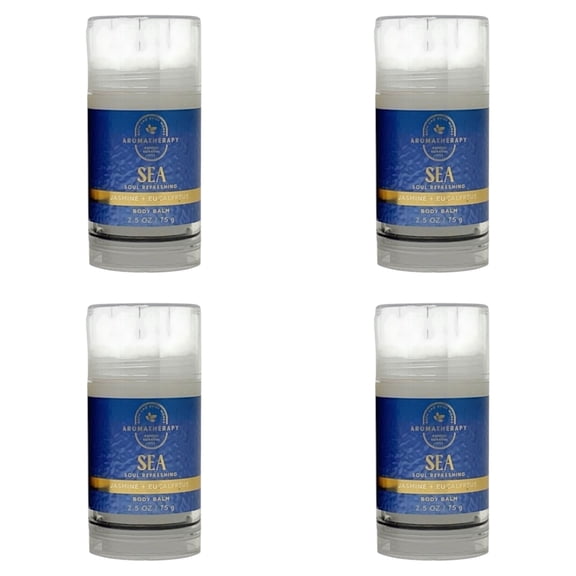Four 4x (4)Bath and Body Works Sea Soul Refreshing Jasmine Body Balm (2.5 oz)