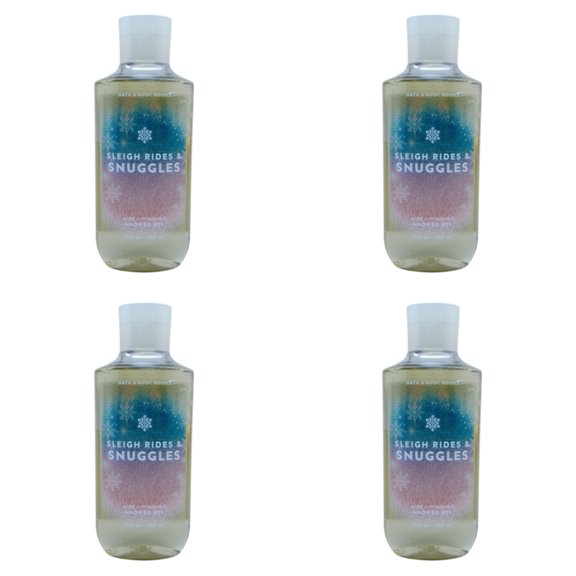 Four 4x (4)Bath and Body Works Sleigh Rides & Snuggles Shower Gel (10 oz)