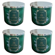 Four 4x (4)Bath and Body Works (White Barn) Tree Farm Scented 3-Wick Candle (14.5 Oz)