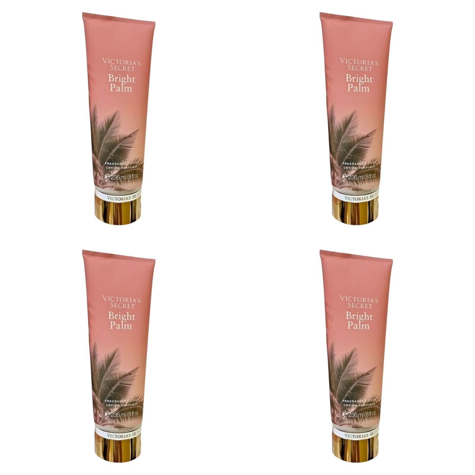 Four 4x (4)Victoria S Secret Bright Palm Fragrance Lotion (236 ml