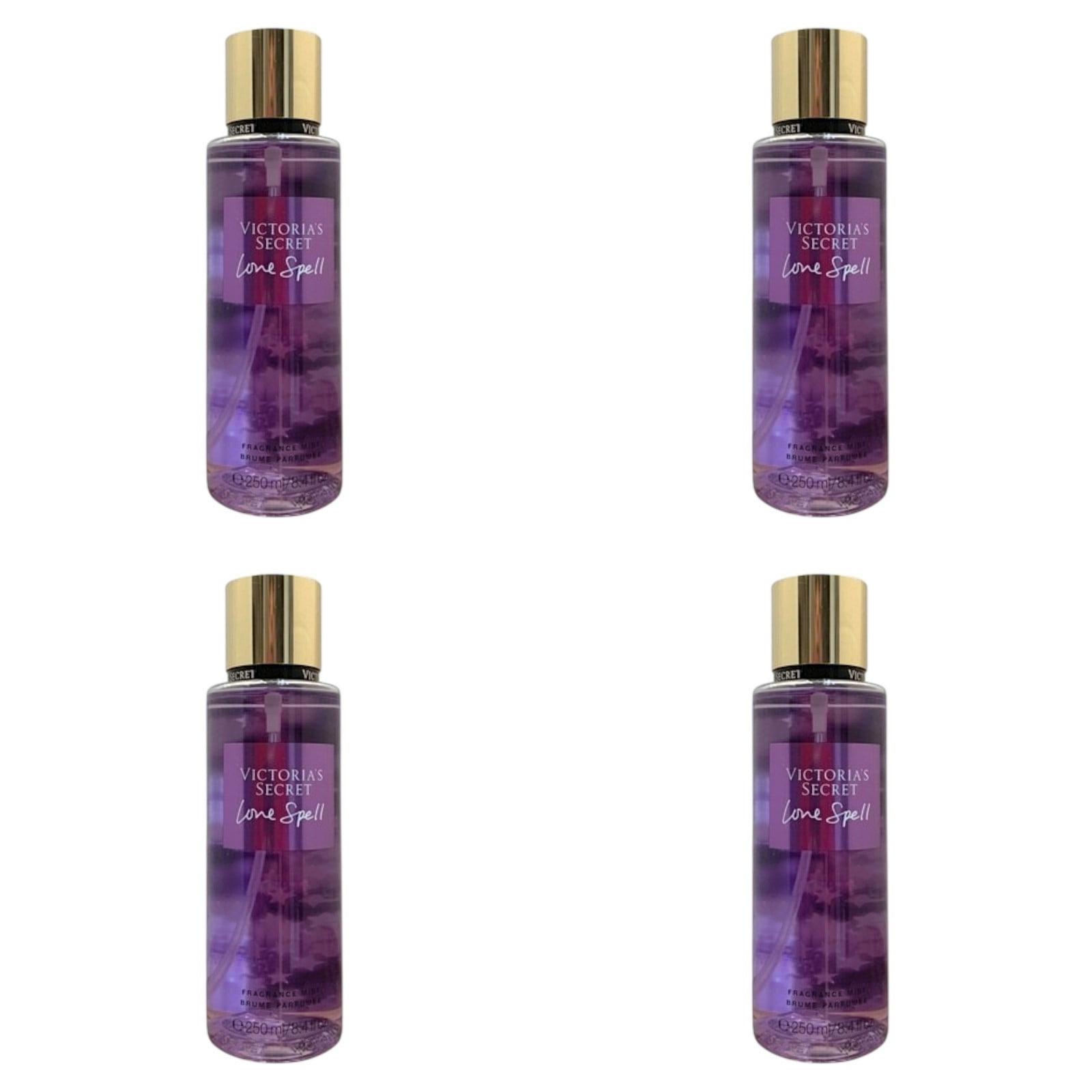 Four 4x (4)Victoria's Secret Love Spell Fragrance Mist (250 ml