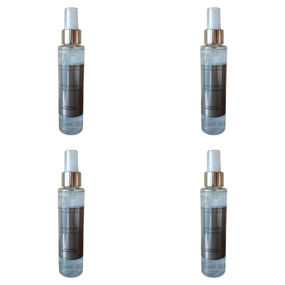 Four 4x Bath and Body Works Snowflakes & Cashmere Diamond Shimmer Mist (4.9 OZ)