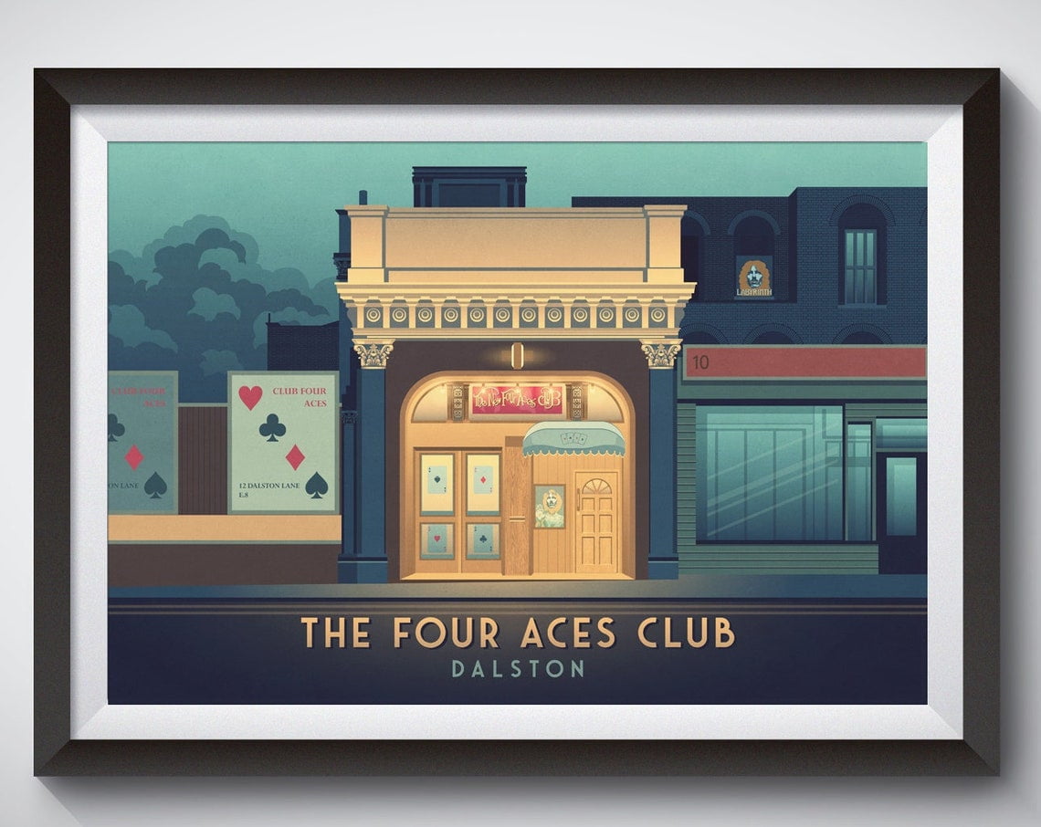 The Four Aces Club Dalston Poster, Labrynth Nightclub, Labyrinth London ...