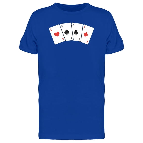 Four Aces Playing Cards Tee Men's -Image by Shutterstock