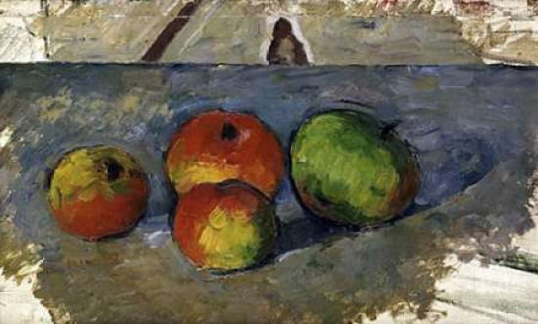 Four Apples Canvas Art - Paul Cezanne (12 x 18)
