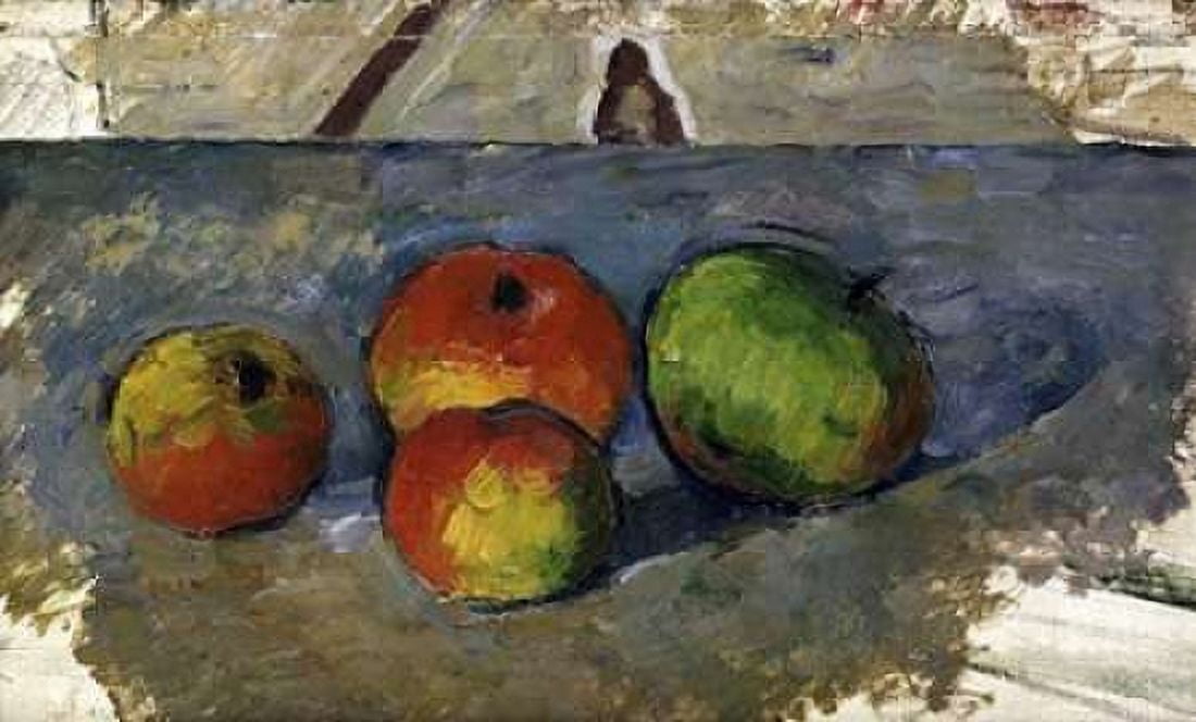 Four Apples Canvas Art - Paul Cezanne (24 x 36)
