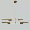 thumbnail image 1 of Four-Arm Shade Brass Sputnik Balance Pendant Chandelier Light Fixture Mid Centur, 1 of 2