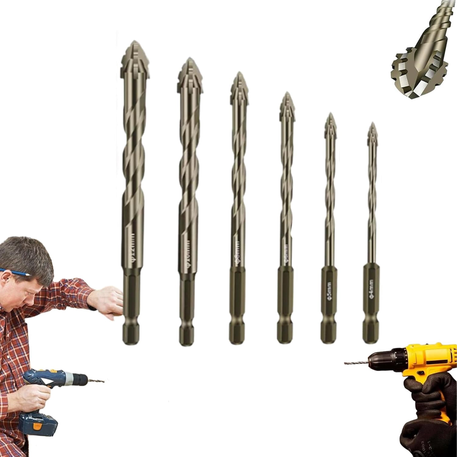 Four Blade Serrated Eccentric Drill Bits