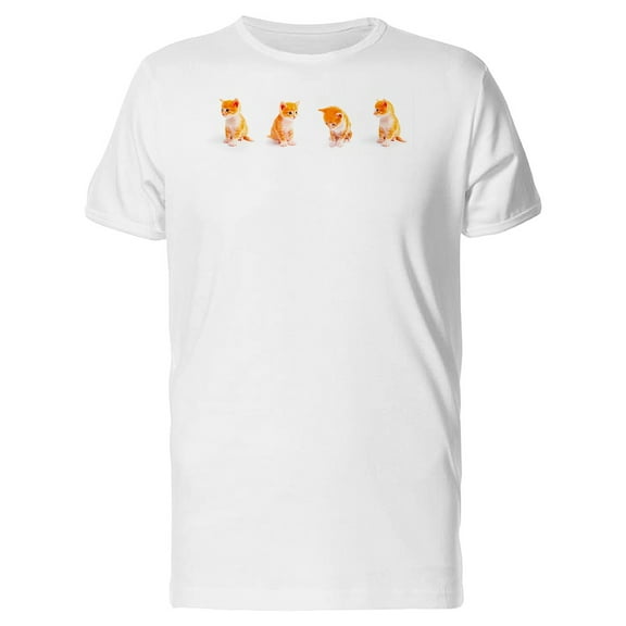 Four Bright Orange Kittens T-Shirt Men -Image by Shutterstock, Male 4X-Large
